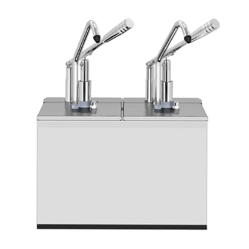 Kalando KD-216 Paslanmaz Çelik Kollu İkili Sos Pompası Standı, 1/6 GN, 2x3 L