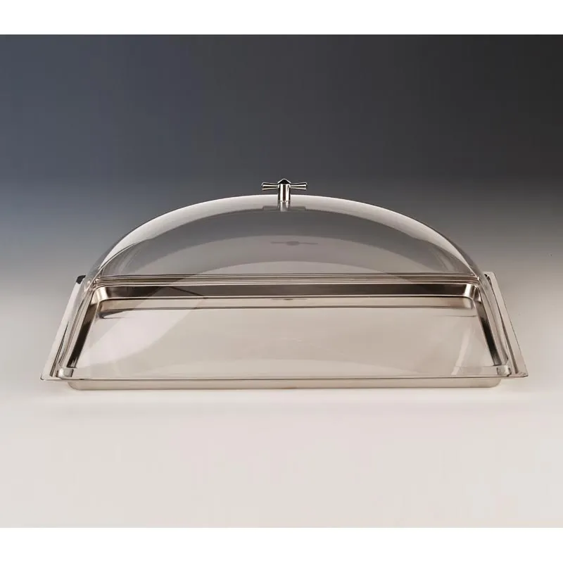 Zicco ZCP-389 Çelik Tepsili Kapaklı Akrilik Muhafaza Kabı, GN 1/2, 44x29x18 cm