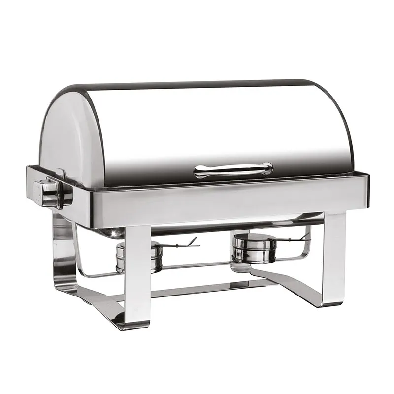 Öztiryakiler Chafing Dish Kap, 180 Derece Açılır, Düz Ayak, Jel Yakıtlı