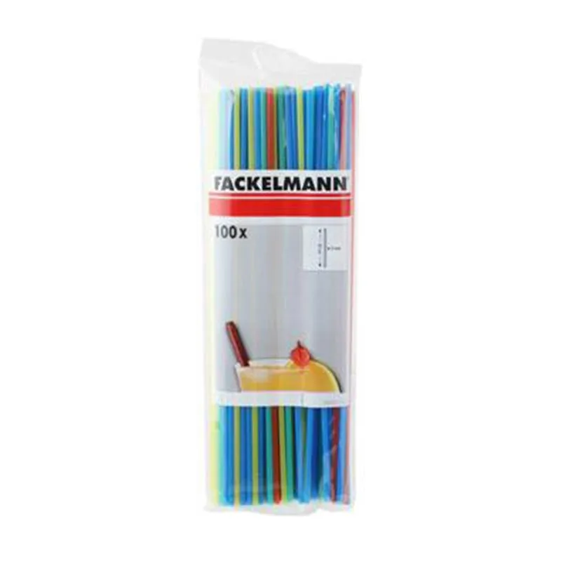 Fackelmann Renkli Plastik Pipet, 3 mm, 10 Adet