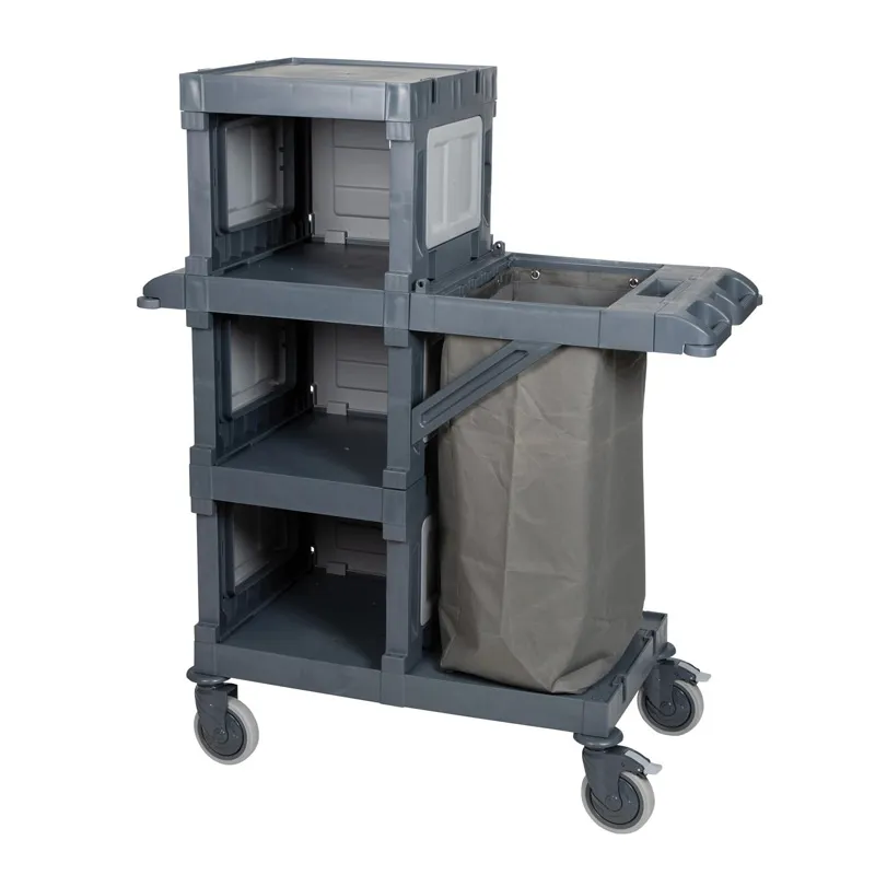 UTP Professional AC2401 Alfacart 3 Katlı Kat Arabası, 1 Çöp Bölmeli, 119x57x145 cm
