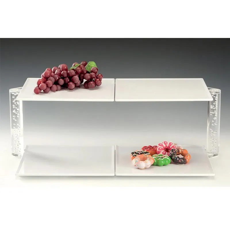 Zicco ZCP-737 Melamin Tepsili Teşhir Standı, 2 Katlı, 67x40 cm