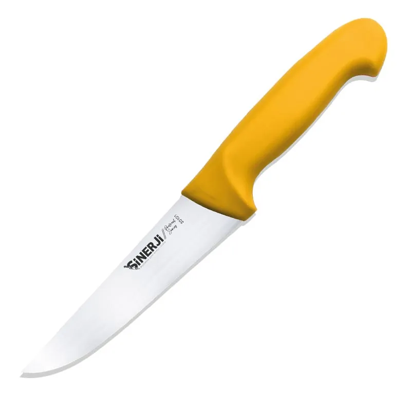 Sinerji Protrend No 1 Plastik Saplı Kasap Bıçağı, 14.5 cm, Sarı