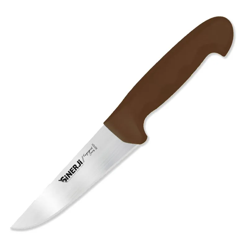 Sinerji Fingerprint No 1 Plastik Saplı Kasap Bıçağı, 14.5 cm, Kahverengi