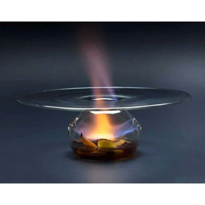 100% Chef Vulcano Cam Sunum Tabağı, 23x7.5 cm