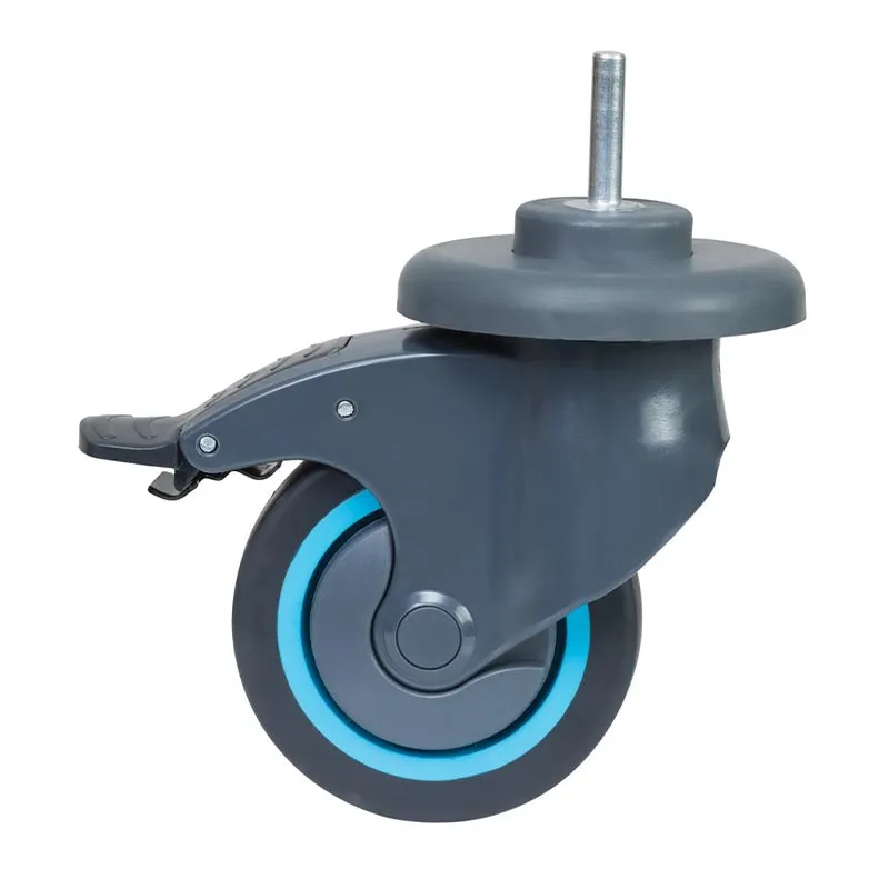 Fantom Procart TPF 512T Frenli ve Tamponlu Plastik Tekerlek Takımı, 100 mm