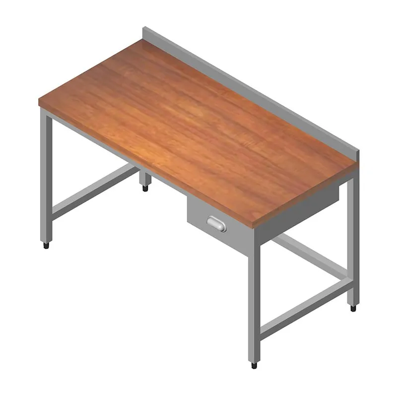  Ahşap Tabla Tek Çekmece Çalışma Tezgahı, 190x60 cm