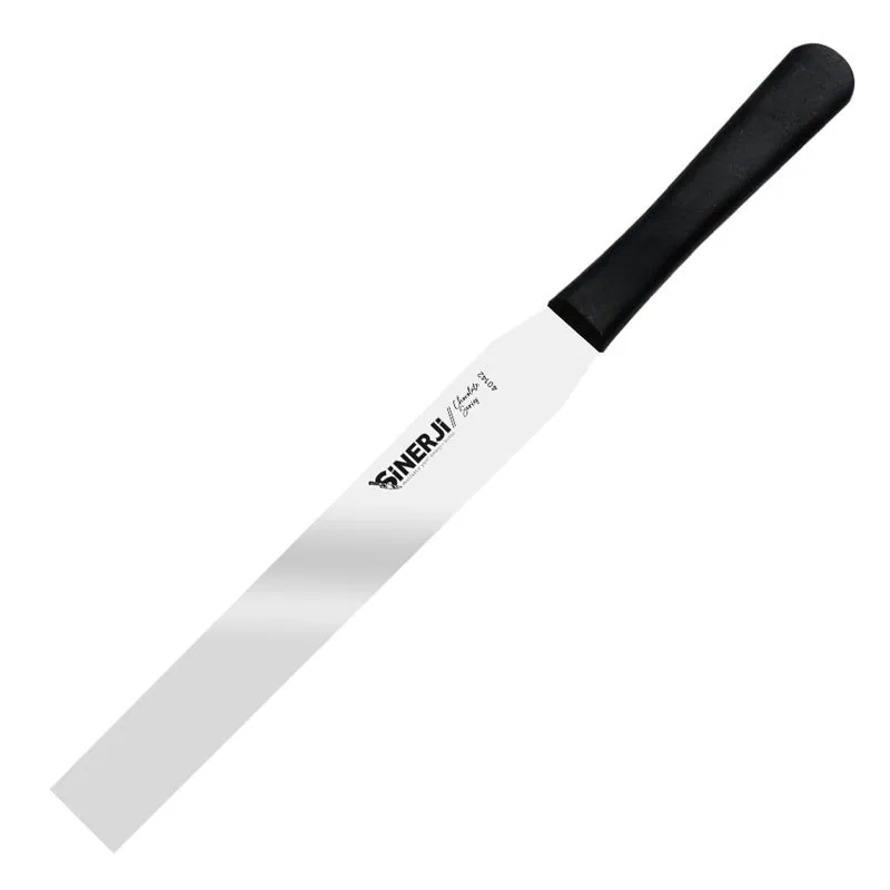 Sinerji Chocolate Plastik Saplı Küt Pasta Paleti, 20 cm, Siyah