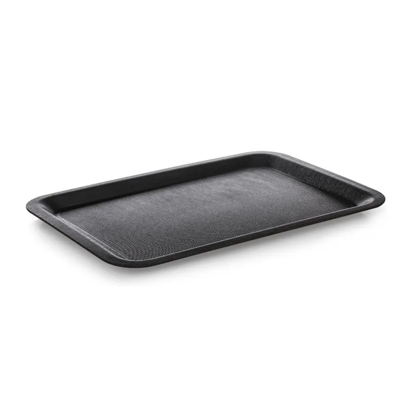 Tria EC3753SCM Eko Mat Yüzey Kraft Dikdörtgen Tepsi, 37x53 cm, Karbon Siyah