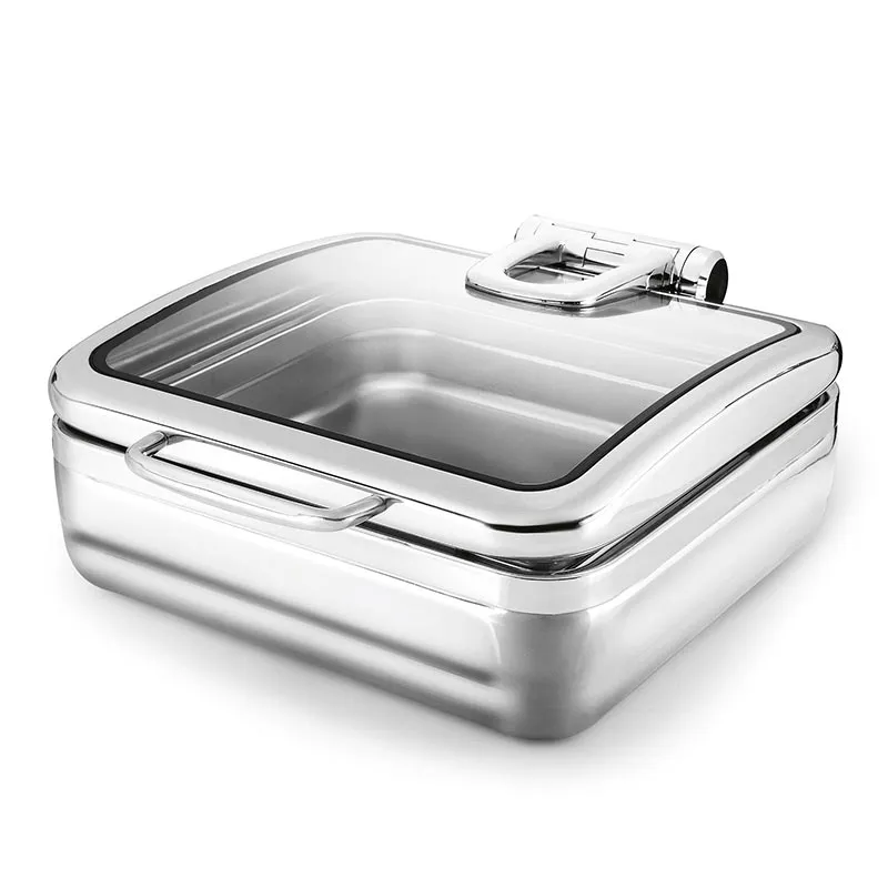 Öztiryakiler Kızaklı Isıtıcısız Kare Chafing Dish, GN 2-3, 5.5 L