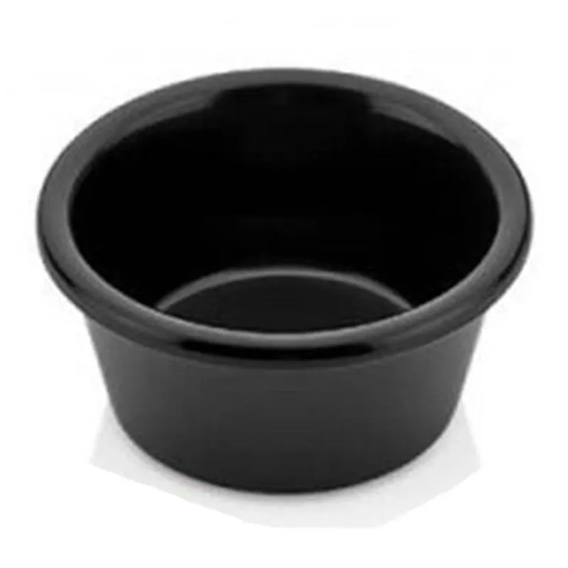 Külsan Thermoset Ramekins, Minimal, 7 cm, 4 cm Yükseklik, 60 ml, Siyah