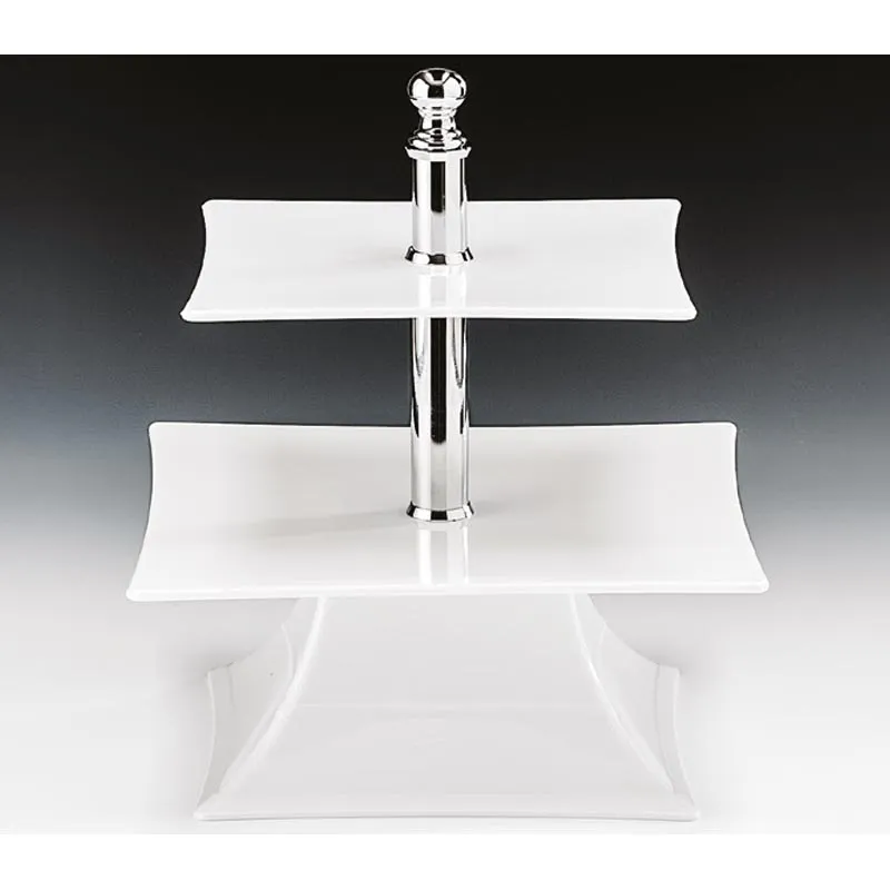 Zicco ZCP-630 Polikarbon Teşhir Standı, 2 Katlı, 24 cm, Beyaz
