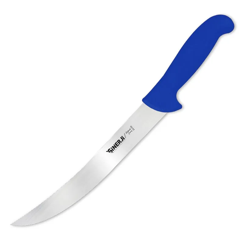 Sinerji Protrend No 2 Plastik Saplı Kıvrık Et Doğrama Bıçağı, 27 cm, Mavi