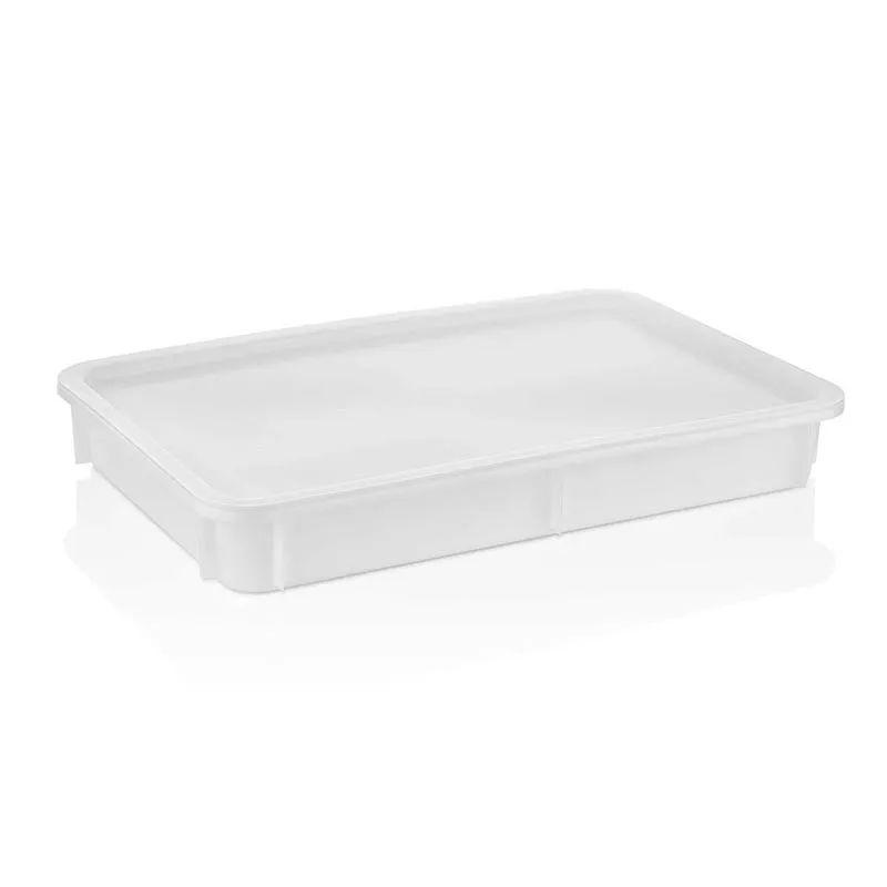 GastroPlast GPH-100/2 Polikarbon Pizza Hamur Teknesi, 300x400x100 mm, Beyaz