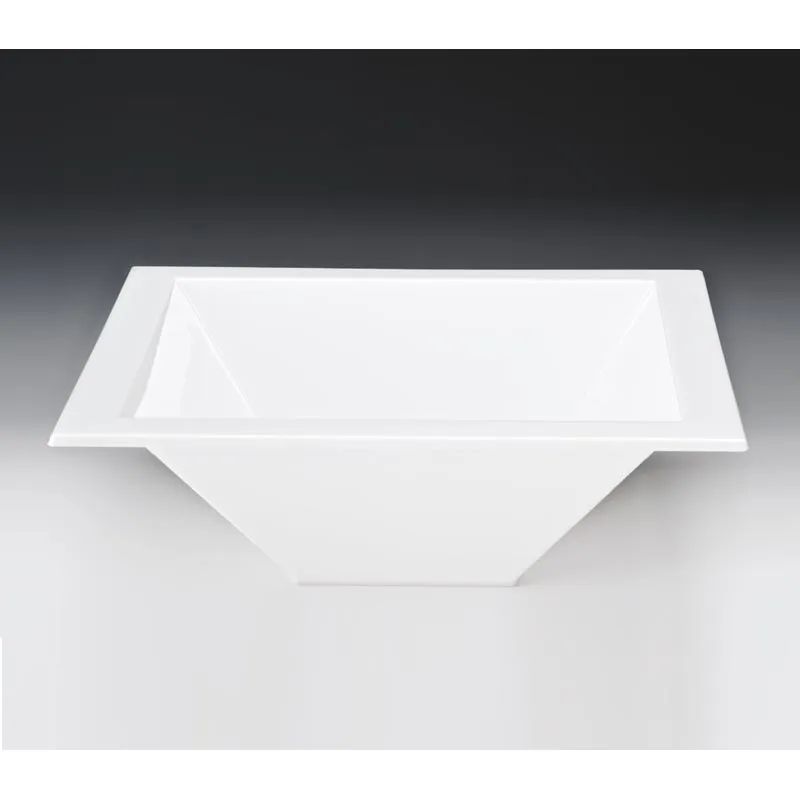 Zicco ZCP-471 Polikarbon Teşhir Kasesi, 44.5x44.5x15.5 cm, Beyaz