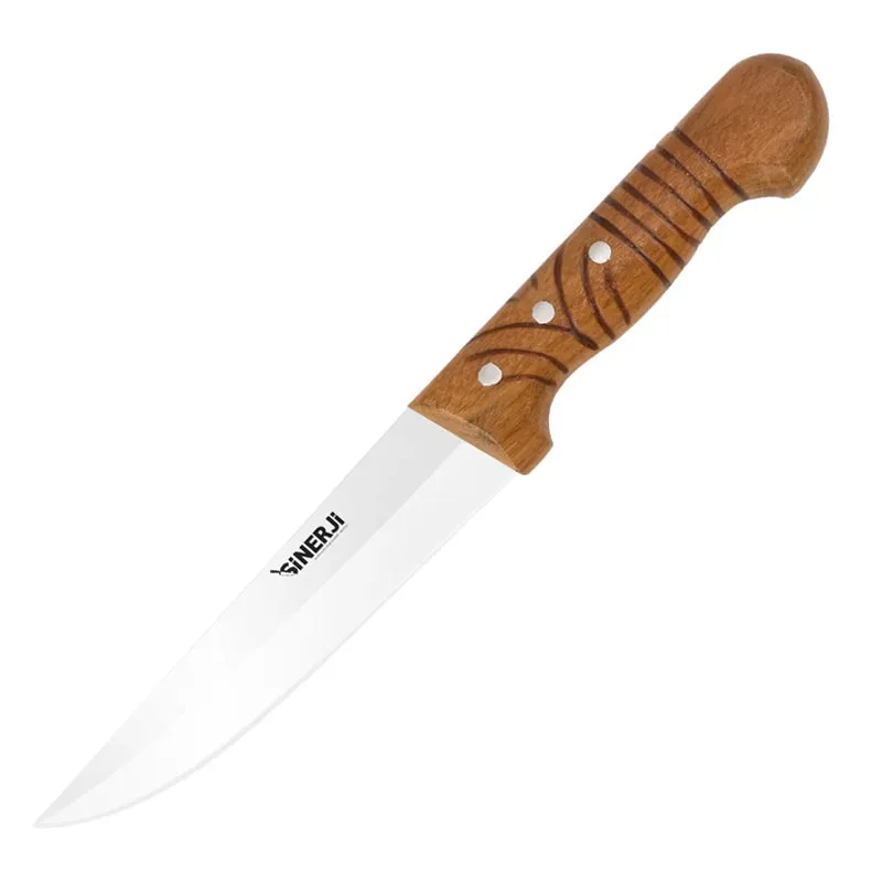 Sinerji Wooden No 2 Mat Ahşap Saplı Kasap Bıçağı, 16.5 cm