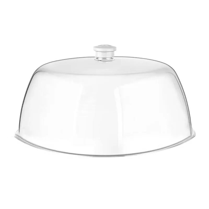 GastroPlast Polikarbonat Fanus, 30 cm, Beyaz Kulplu