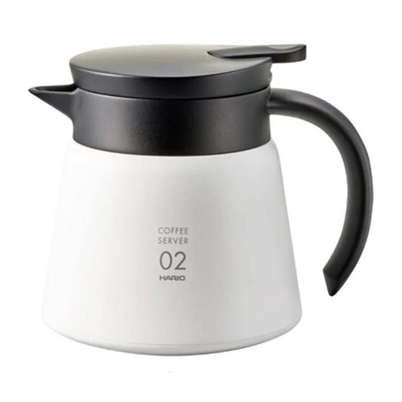 Hario VHS-60W V60 02 Yalıtımlı Paslanmaz Servis Sürahisi, 600 ml