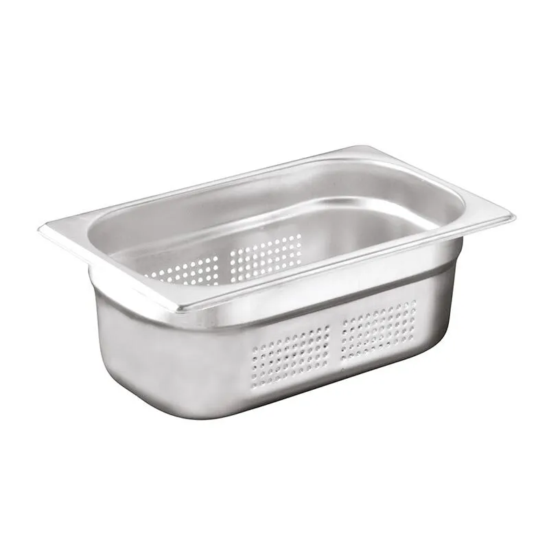 Bilge Inox GN 1/4-20 mm Paslanmaz Çelik Delikli Gastronorm Küvet