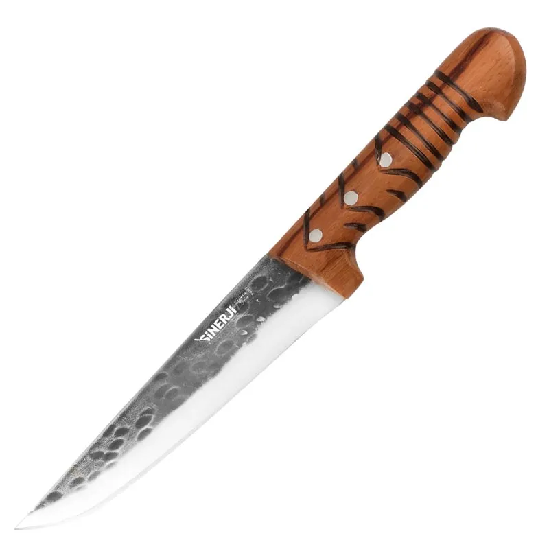 Sinerji Wooden No 3 Ahşap Saplı Döğme Kasap Bıçağı, 19 cm