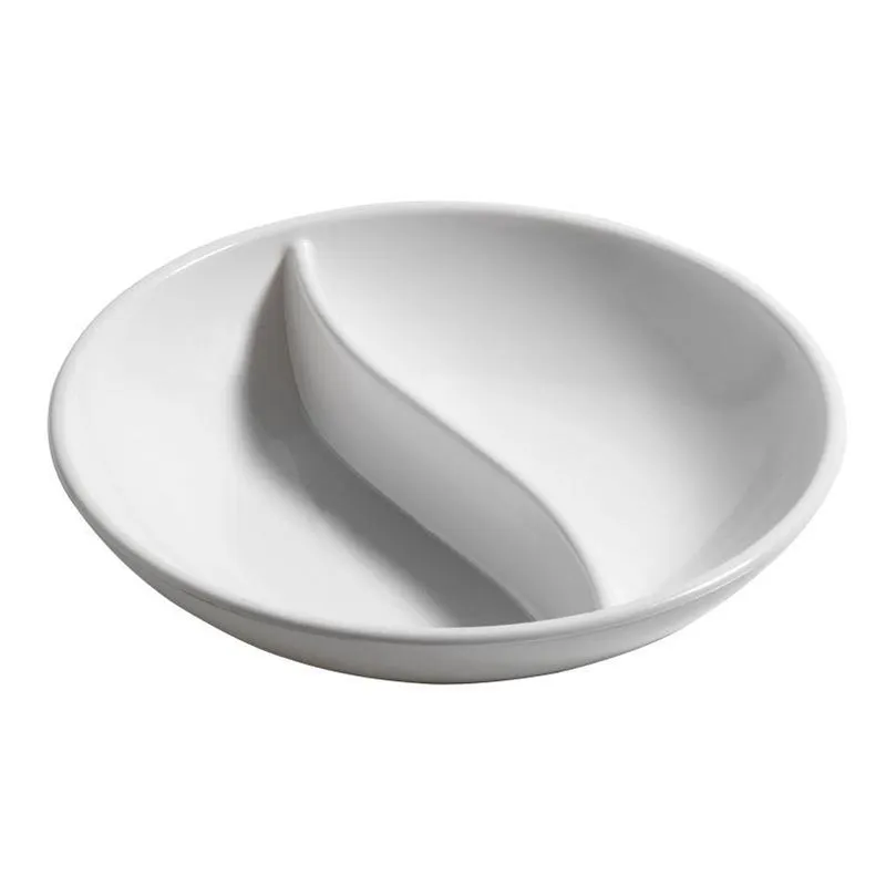 Bora Plastik Yuvarlak Bölmeli Sos Kabı, Polikarbonat, 8.5 cm, Beyaz