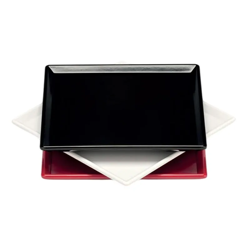 Zicco K-2042 Melamin Kare Teşhir Tabağı, 20x20 cm, Beyaz