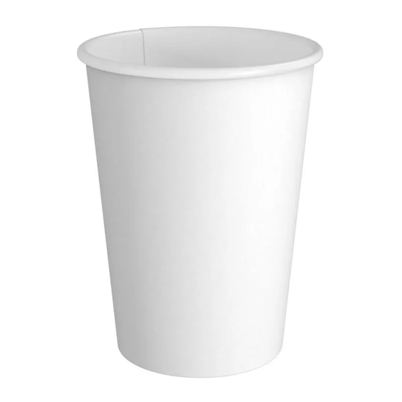 Cafemarkt Tek Katman Sıcak İçecek Karton Bardak, 12 oz, Beyaz
