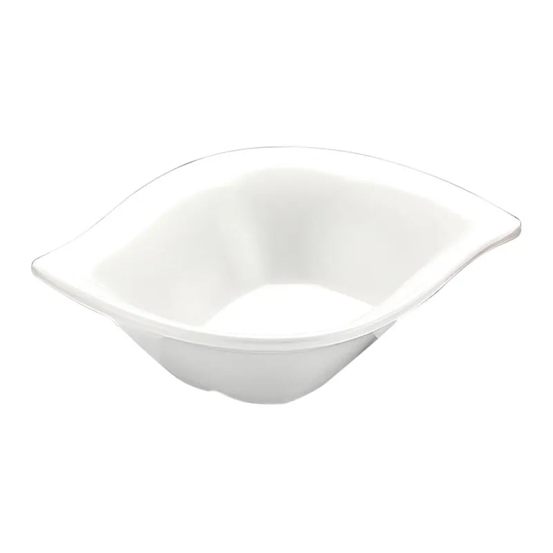 Biradlı BRD-517703 Melamin Minimal Oval Sunum Tabağı, 9x8x2 cm, Beyaz
