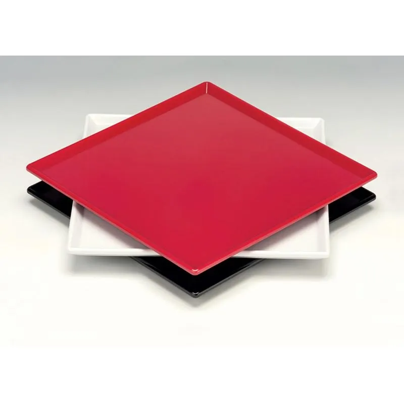 Zicco K-2043 Melamin Kare Teşhir Tabağı, 25x25 cm, Kırmızı