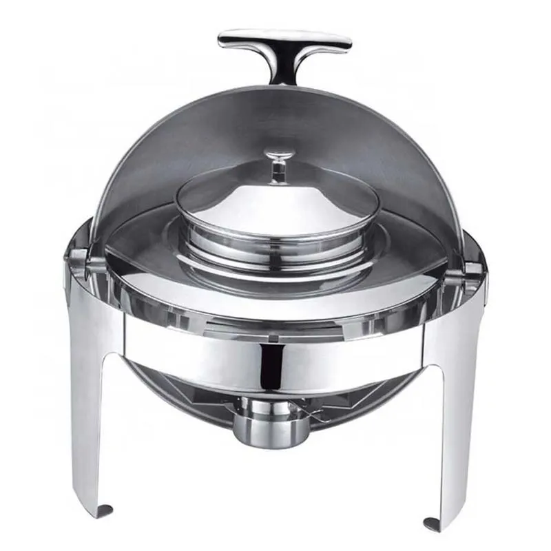 Epinox CCD-45 Roll Top Chafing Dish Çorbalık, 4.5 L, Jel Yakıt + Elektrikli