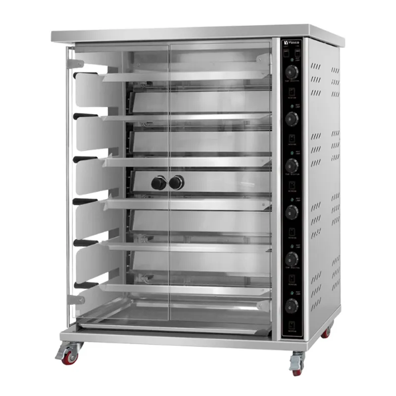 Vosco VWJG-6P 30 Piliç Kapasiteli Piliç Çevirme Fırını, Elektrikli