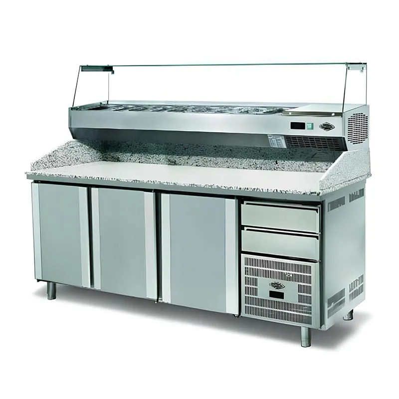Empero EMP.210.80.02 Hamur Hazırlık Dolabı, Granit Tablalı, 3 Kapılı, 500 L