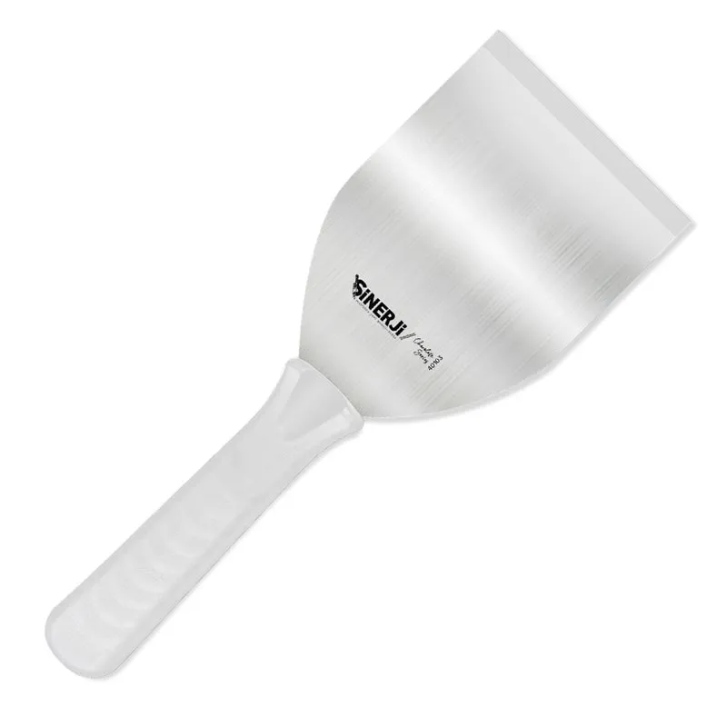 Sinerji Chocolate No 3 Plastik Saplı Spatula, 13 cm, Beyaz
