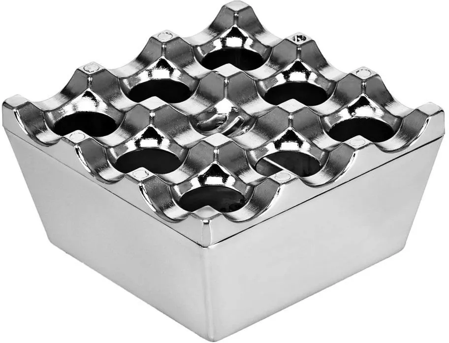 Kare Kafesli Zamak Küllük, 8 cm, Krom