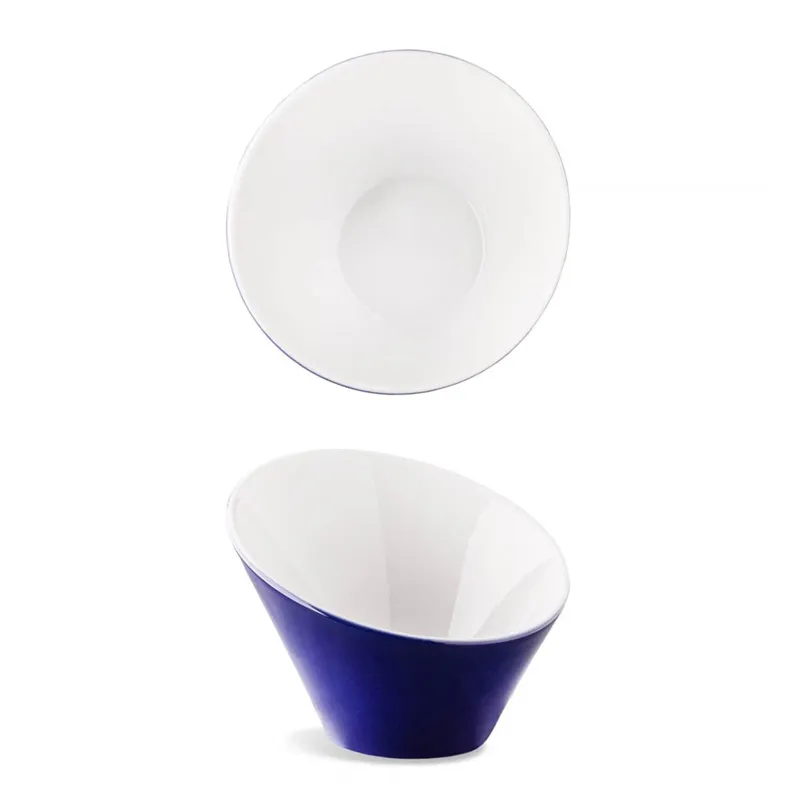 Lilien Indigo Eğimli Kase, 14 cm, Mavi