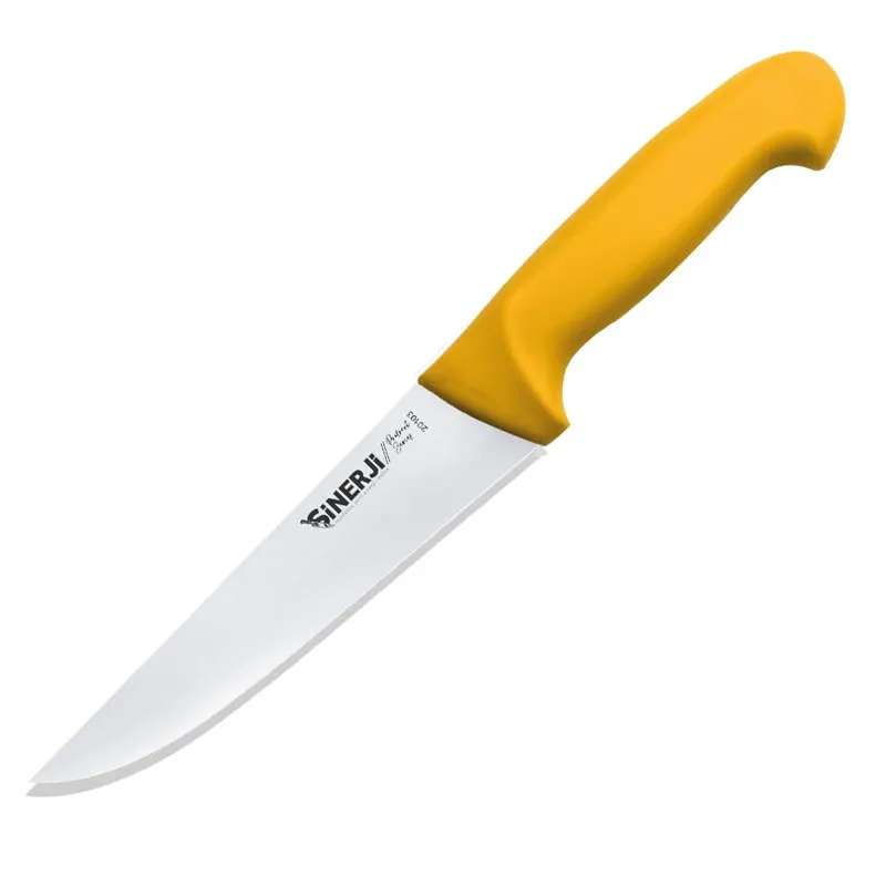 Sinerji Protrend No 3 Plastik Saplı Kasap Bıçağı, 18.5 cm, Sarı