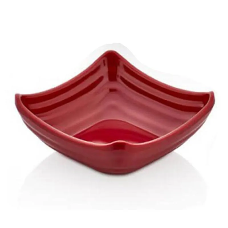 Külsan Thermoset Ramekin, Minimal, Kare Model, 11x11 cm, 100 ml, Kırmızı
