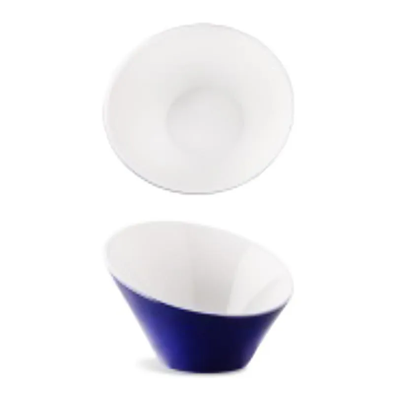 Lilien Indigo Eğimli Kase, 21 cm, Mavi