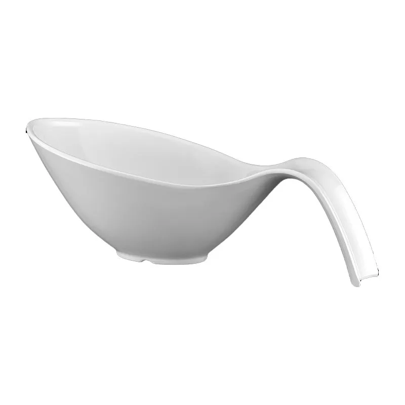 Biradlı BRD-634380 Oval Tutmalı Melamin Sunum Kasesi, 42x17.5x12.5 cm