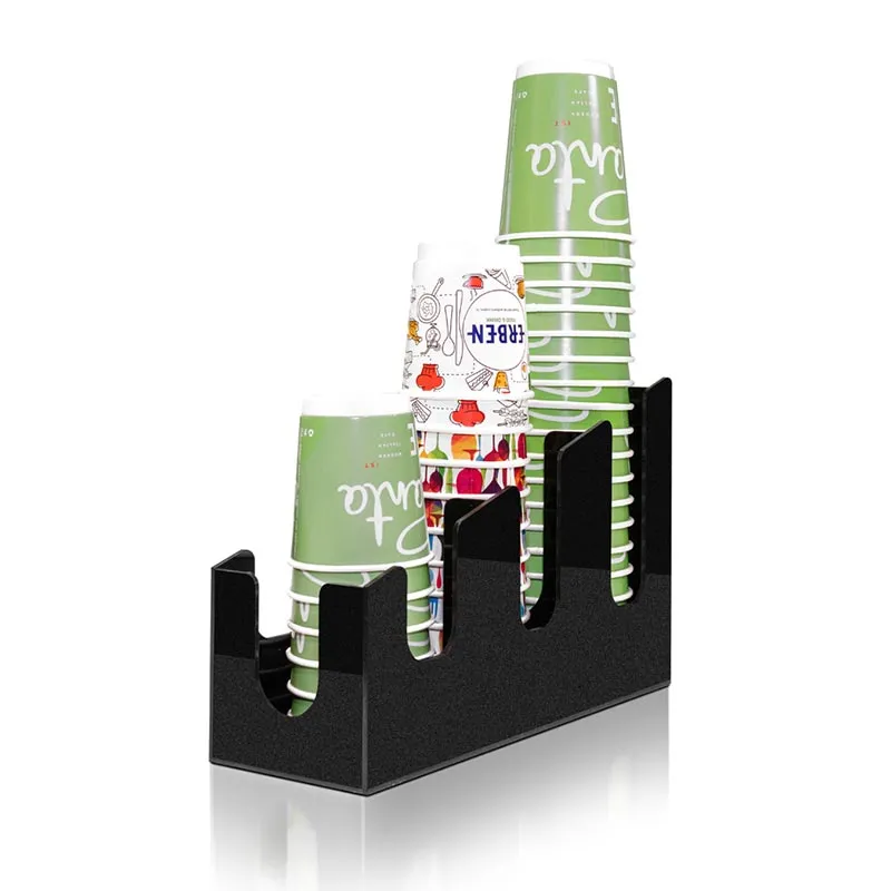 Coffeetech Bardaklık ve Kapaklık Standı, Pleksi, 106x314x200 mm