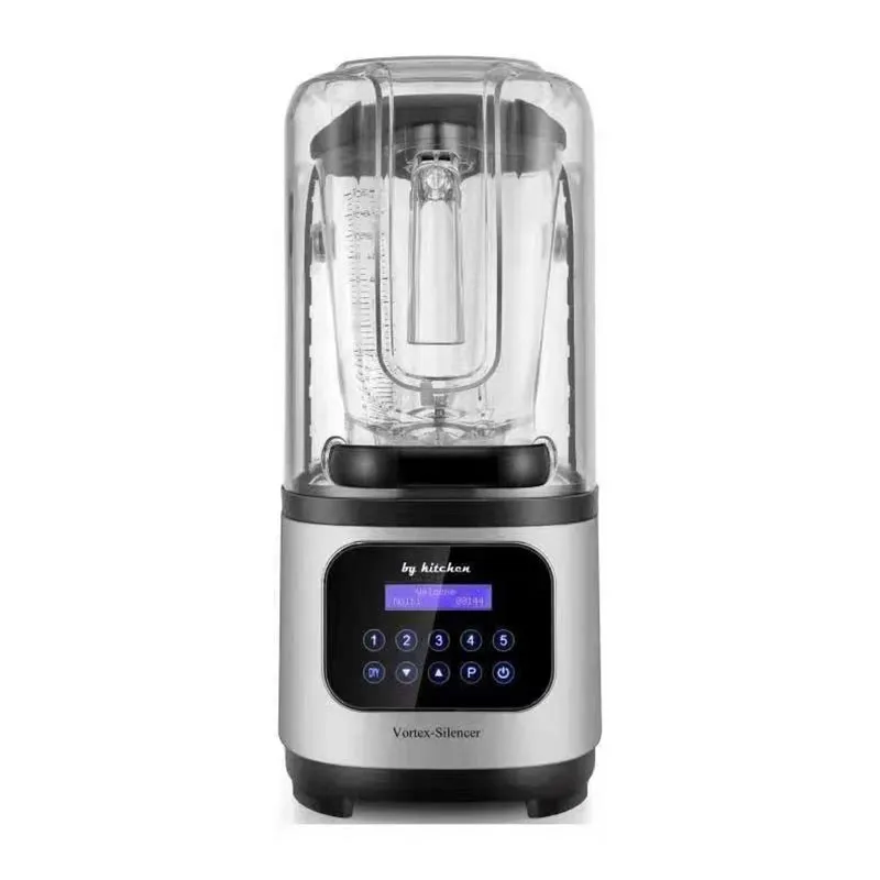 By Kitchen Vortex Silencer Gürültü Önleyici Kapaklı Dijital Bar Blender, 2 L, 1800 W, Gri