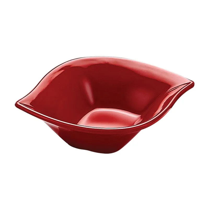 Biradlı BRD-517703 Melamin Minimal Oval Sunum Tabağı, 9x8x2 cm, Kırmızı