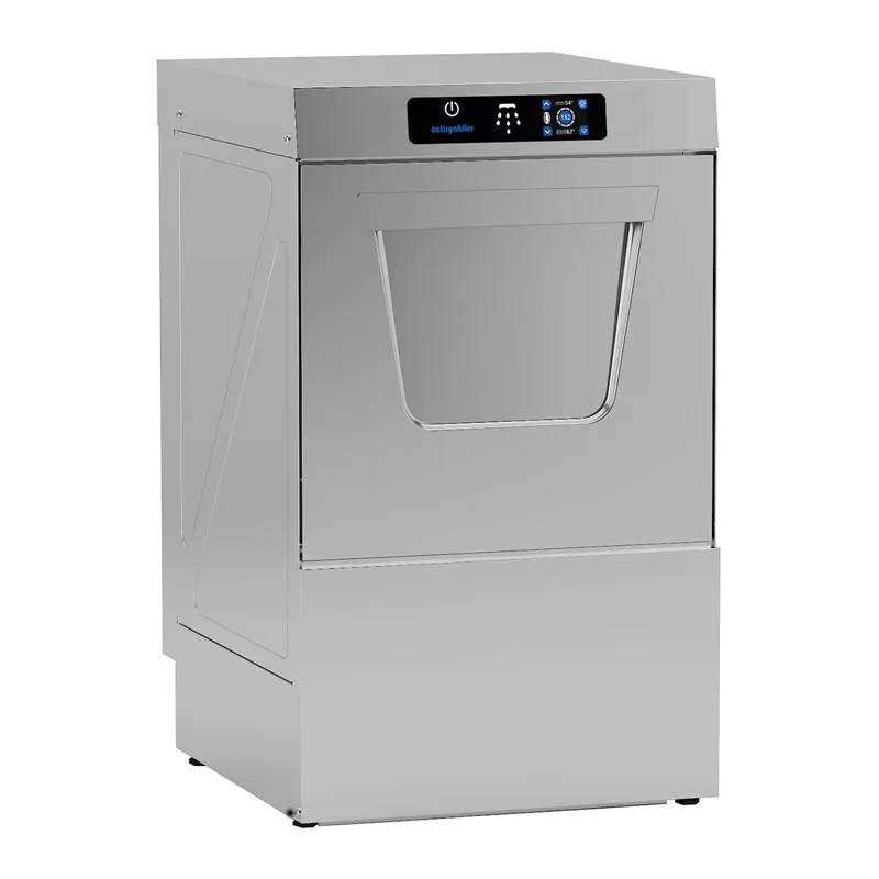 Öztiryakiler OBY 40T PDT Touch Panel Tahliye - Parlatıcı - Deterjan Pompalı Bardak Yıkama Makinesi, 40x40 cm Sepetli
