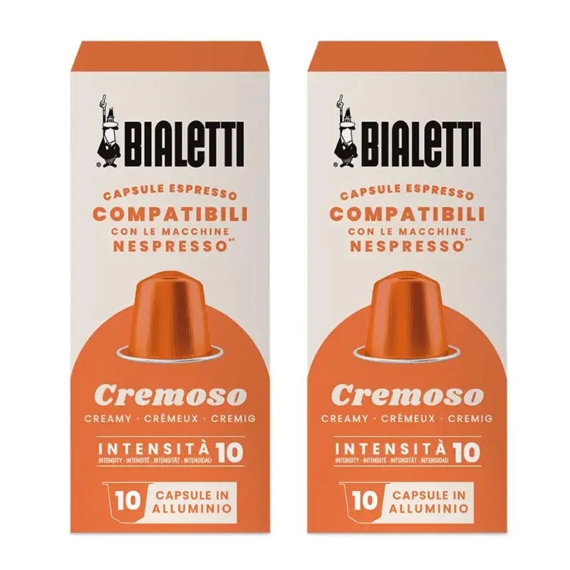 Bialetti Cremoso Nespresso Uyumlu Kapsül Kahve, 2x10 Adet