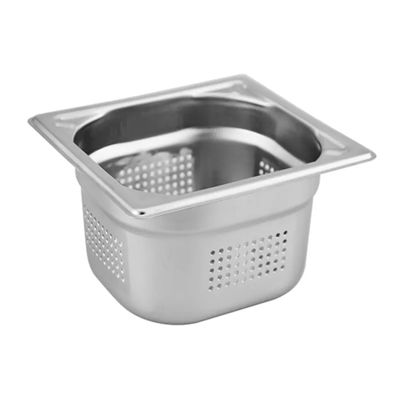 Öztiryakiler GN 1/6-65 mm Köşe Desenli Delikli Gastronorm Küvet