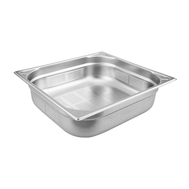 Öztiryakiler GN 2/3-40 mm Köşe Desenli Delikli Gastronorm Küvet