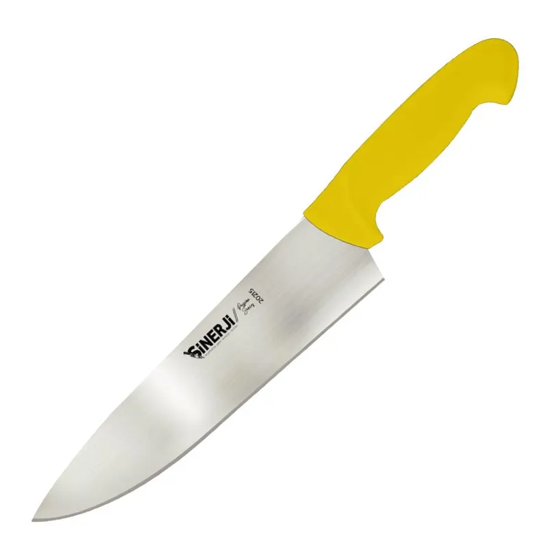 Sinerji Passion No 1 Plastik Saplı Şef Bıçağı, 18 cm, Sarı