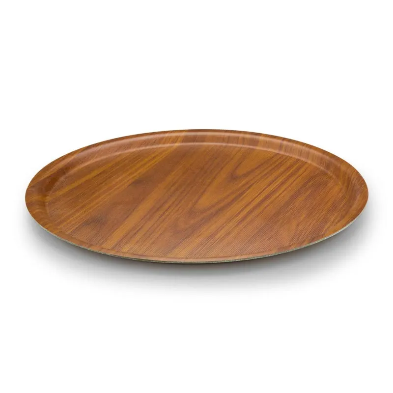 Tria TFY43SWM Mat Yüzey Kraft Yuvarlak Tepsi, 43 cm, Ceviz