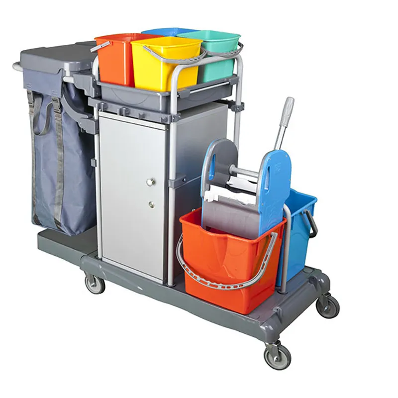 UTP Professional KA801SB Smart Dolaplı Kat Arabası, 1 Çöp Bölmeli, 133x52x102 cm