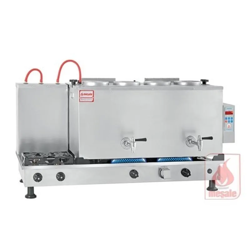 Meşale Inox Çay Kazanı, Dijital, Full Elektrikli, 4 Demlikli
